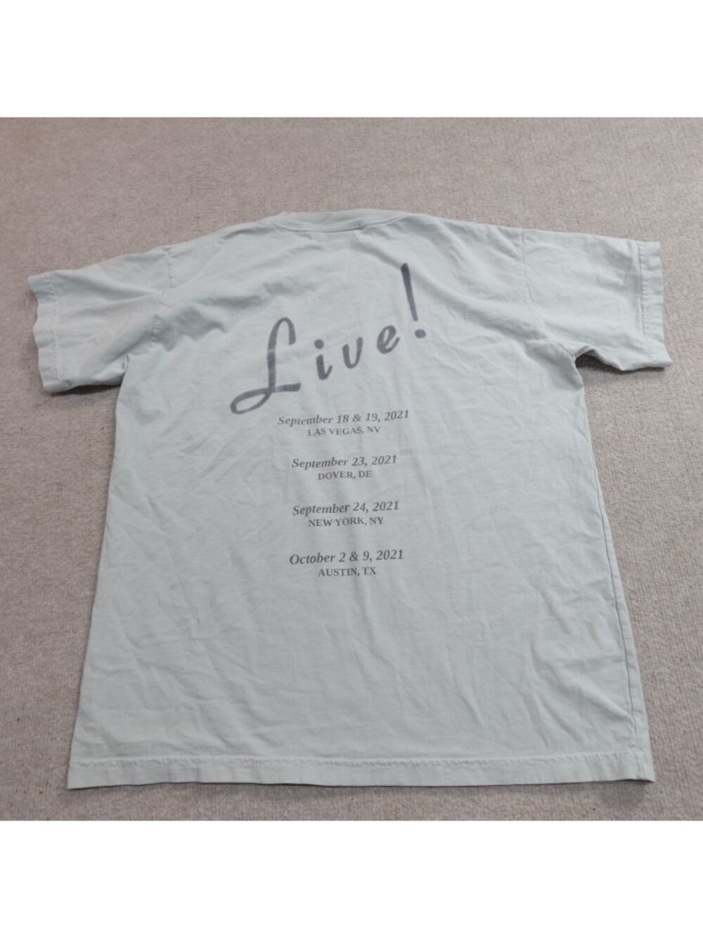 Billie Eilish Shirt Small Gray Double 2021 Tour Live Official
